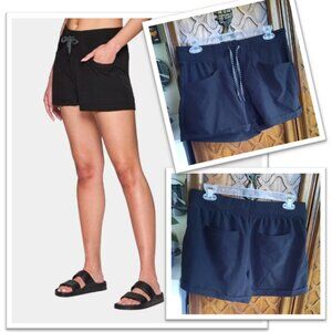 Avalanche Ribbed Stretch Woven Casual Hiking Short With Pockets - Black, Size M